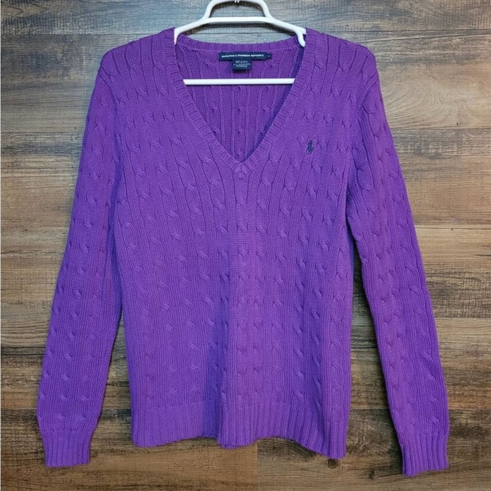 Ralph Lauren Sport 100% Cotton Cable Knit Sweater